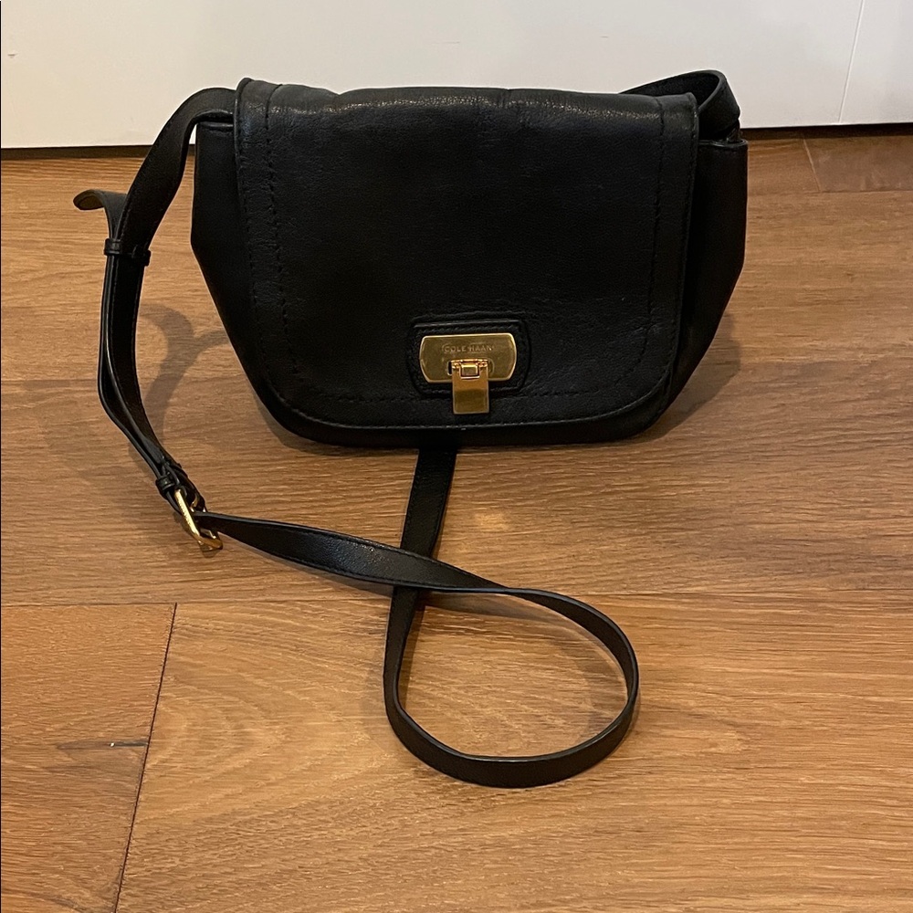 Cole Haan Black Leather Crossbody Bag